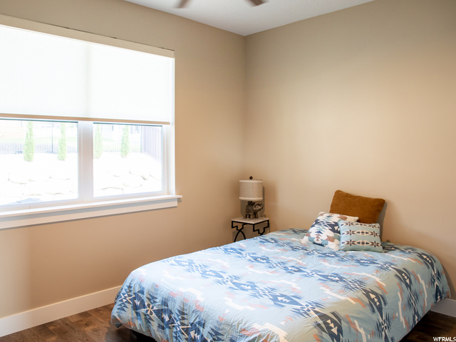 Upstairs bedroom with walk-in closet