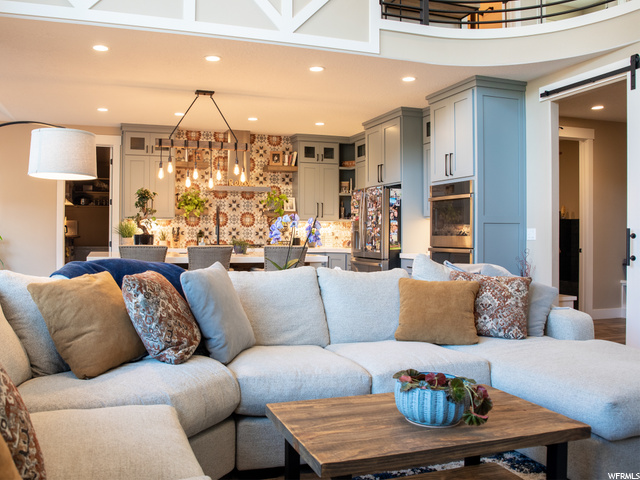 Combined Family Room and Kitchen