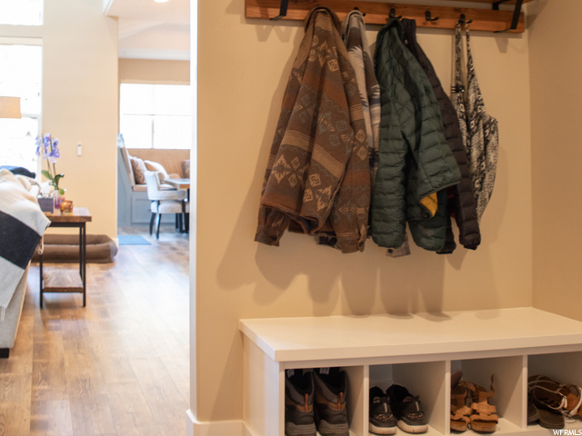 Mudroom space off of garage