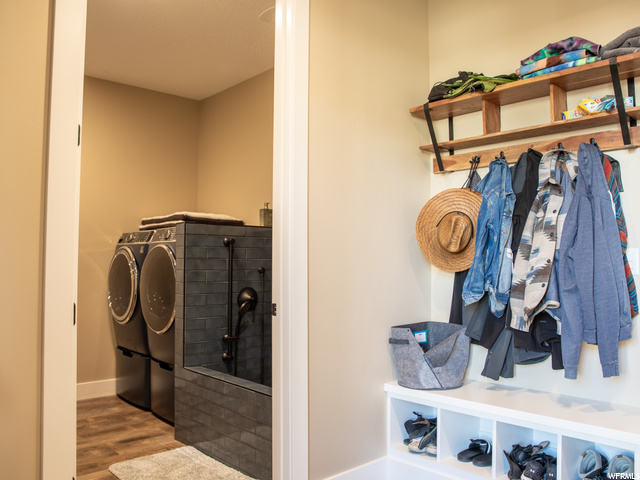 Mudroom and laundry off of the garage
