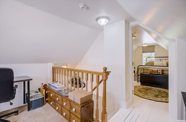 upstairs