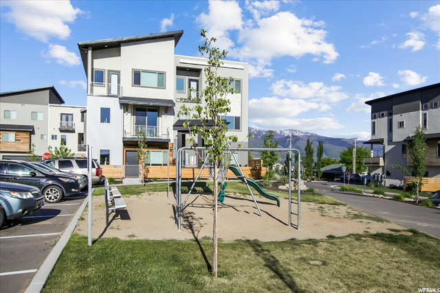 Playground with benches