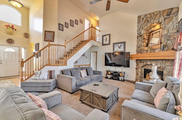 Living room to Upstairs