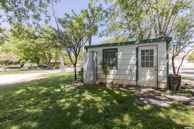 Shed in Backyard