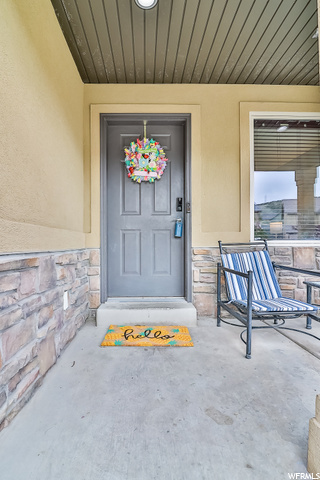 Covered porch with ample space for seating