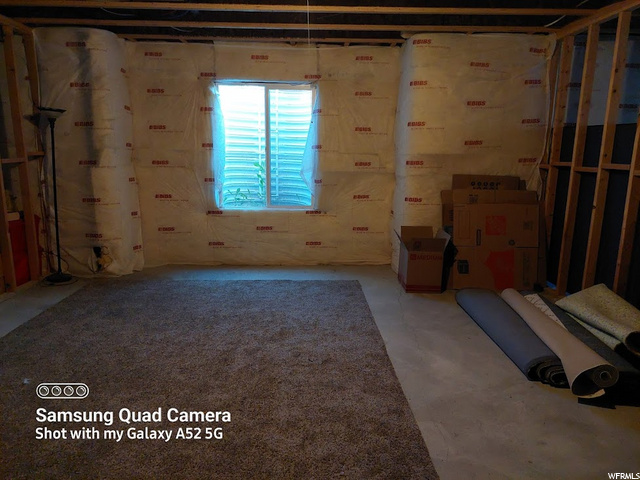 Unfinished sunlight  basement w/deep window wells