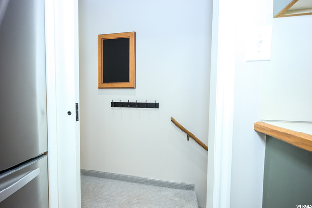 Stair well entrance from kitchen