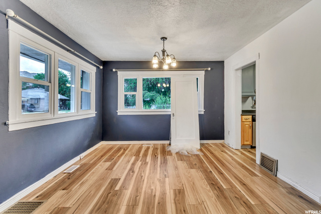 Dining space with amazing windows!