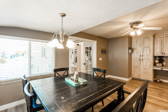 Large kitchen with spacious semi-formal dining are