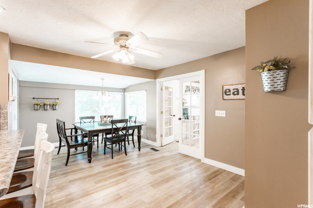 Large kitchen with spacious semi-formal dining are