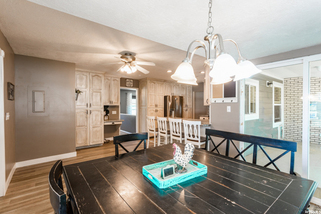 Large kitchen with spacious semi-formal dining are