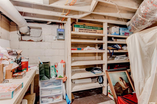 Basement storage room
