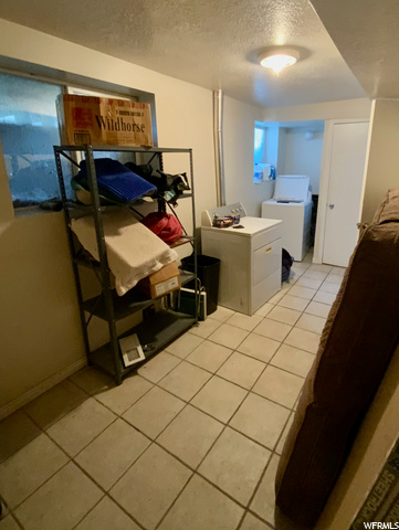 Laundry in basement