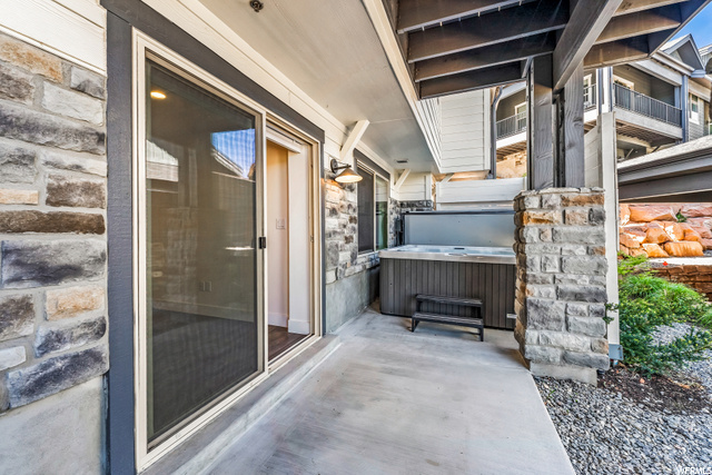 Private concrete patio