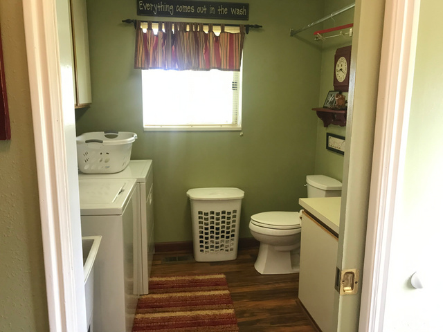 Main floor laundry/ 1/2 bathroom