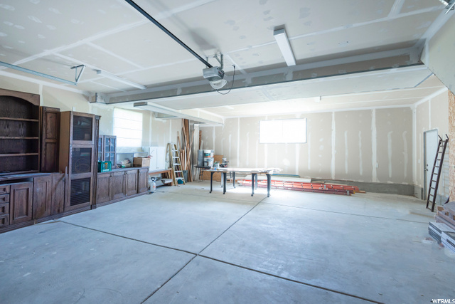 Garage below living space