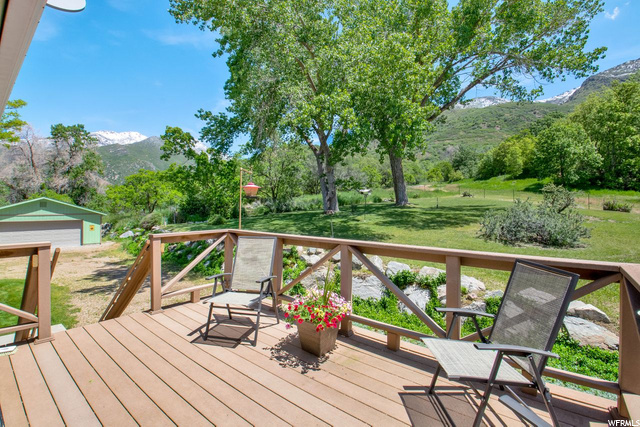 Deck view north to Man's Cave Garage