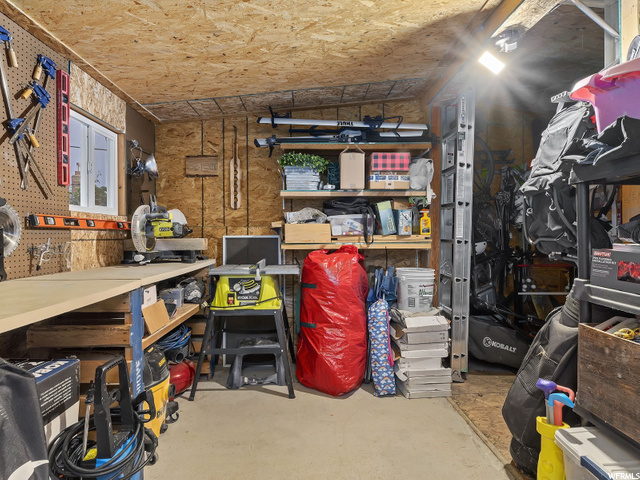 Inside shed!