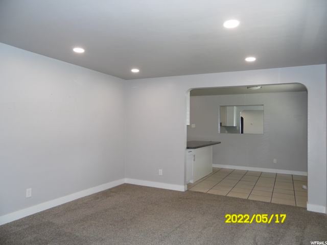 Family room flows into the kitchen area!