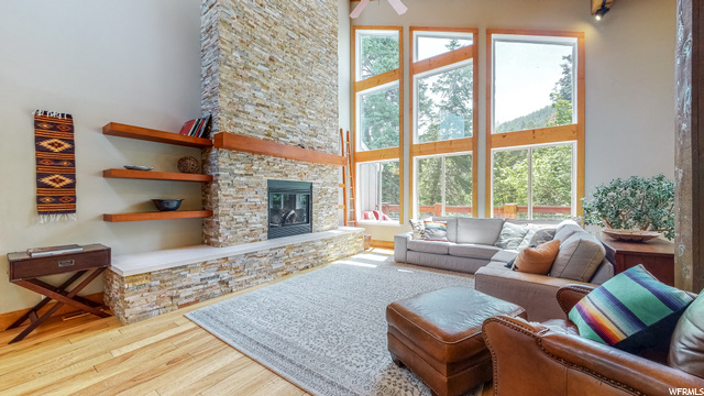 Stone Fireplace Feature