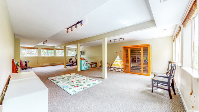 Game room, gym, or large play room