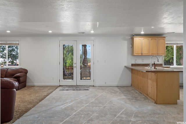 Basement dining area
