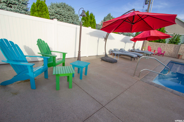 Seating by pool