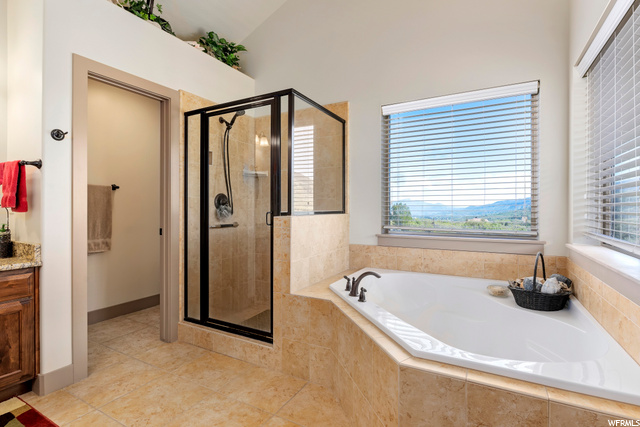 Unwind in the tub or separate shower.