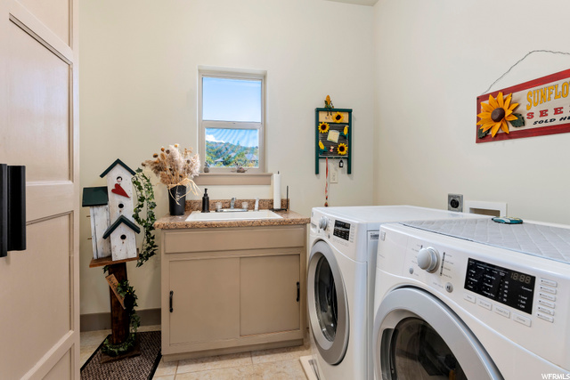 Main floor Laundry for single level living.