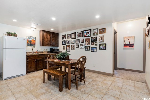 Kitchenette downstairs is wonderful for extended f