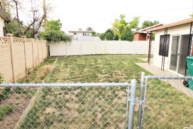 FENCED IN BACK -YARD