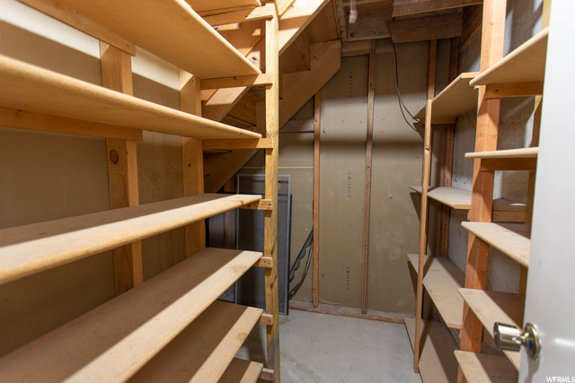 Downstairs storage