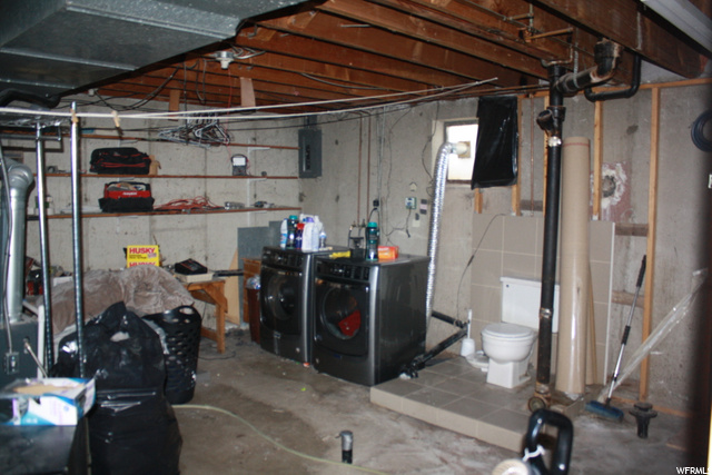Basement Laundry & Storage