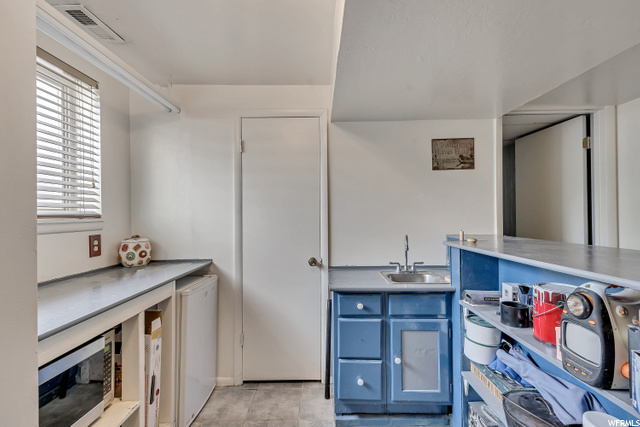 Wet bar in basement
