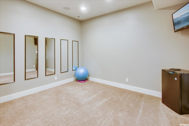 Workout in private.  Access to cold storage room and children's playroom