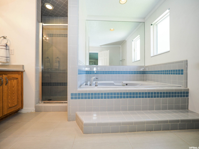 Master bath separate tub/shower