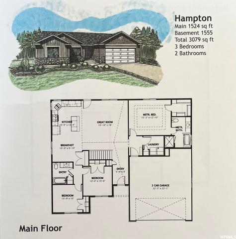 Hampton floor plan (flipped)