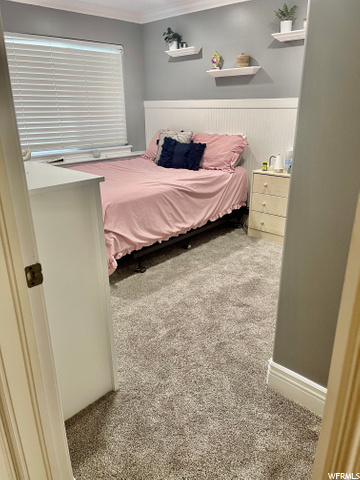 Basement bedroom 1 with new carpet