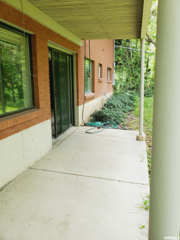 sliding door to enter basement