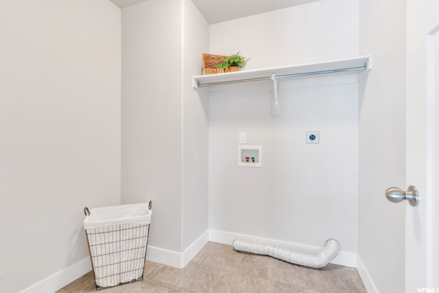Spacious laundry room on second floor