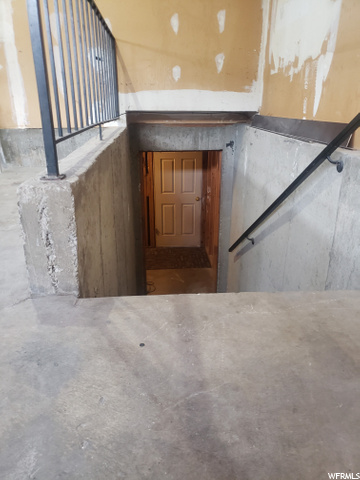 Basement entrance in garage