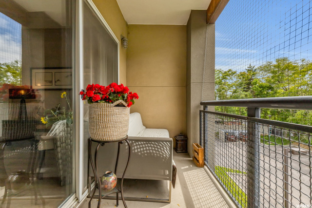 Covered Balcony with Storage
