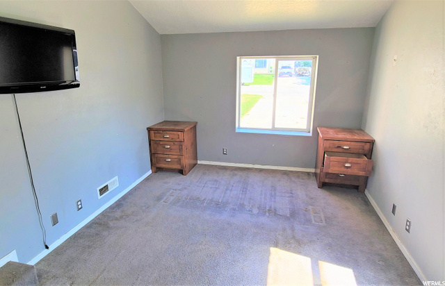 Bedroom in converted 1-car garage