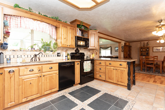 Kitchen with Custom Travertine