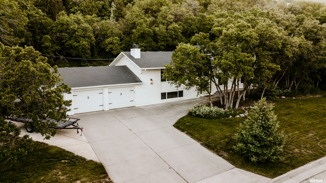 Front aerial view of