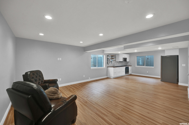 Basement Apartment  Living and kitchen