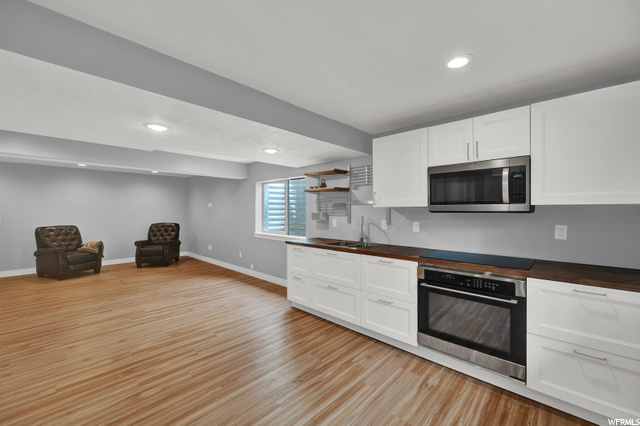 Basement Apartment  Living and kitchen