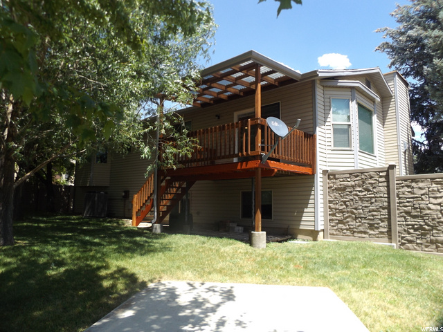 Newly stained deck