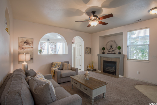 Family Room with fan