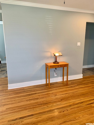 Living Room, Crown Molding, New Baseboards